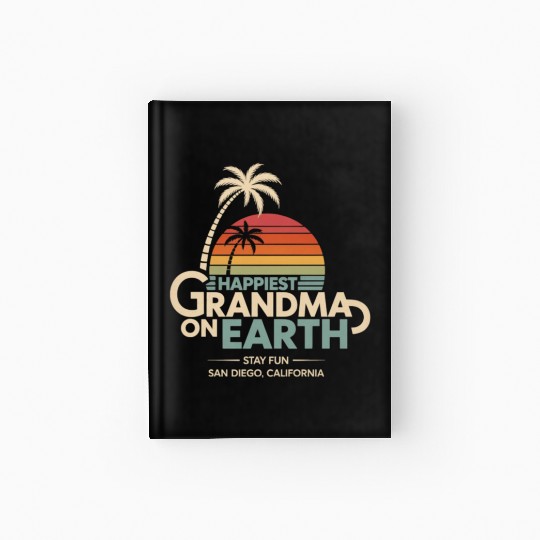 Happiest Grandma on Earth Sunset Design Hardcover Journal