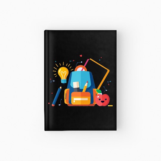 Back-to-School Creative Icons for Students  Hardcover Journal