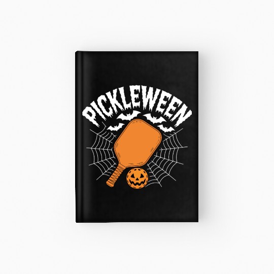 Pickleween Pickleball Funny Halloween Hardcover Journal
