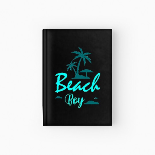 Neon Beach Boy Nostalgia Design Hardcover Journal
