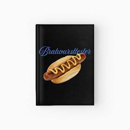 Hot Dog with Mustard Illustration Hardcover Journal
