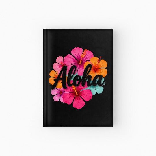 Aloha Hibiscus Hawaiian Dream Design Hawaii Vaca  Hardcover Journal