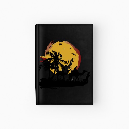 Tropical Sunset Night Hardcover Journal
