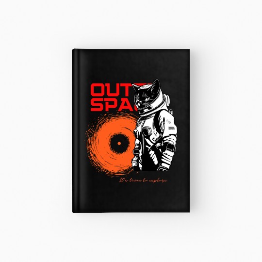 Space Cat Astronaut Adventure Hardcover Journal