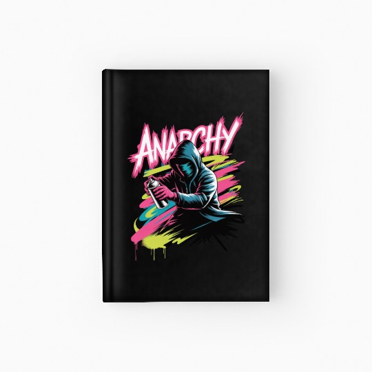 Graffiti-Inspired Hooded Rebel Design Hardcover Journal