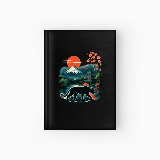Serene Japanese Landscape with Mount Fuji Hardcover Journal