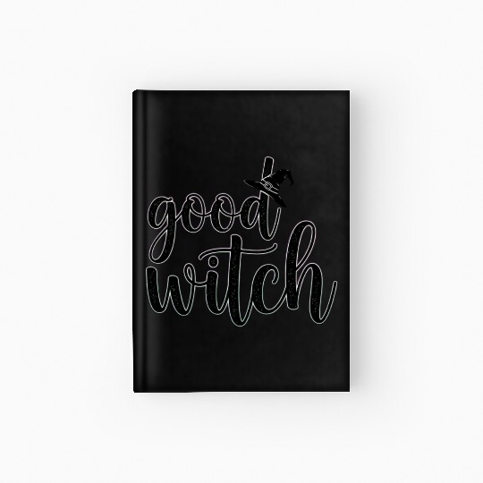 Magical Halloween Witch Hat Illustration Hardcover Journal