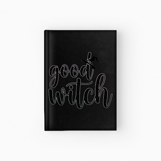 Magical Halloween Witch Hat Illustration Hardcover Journal