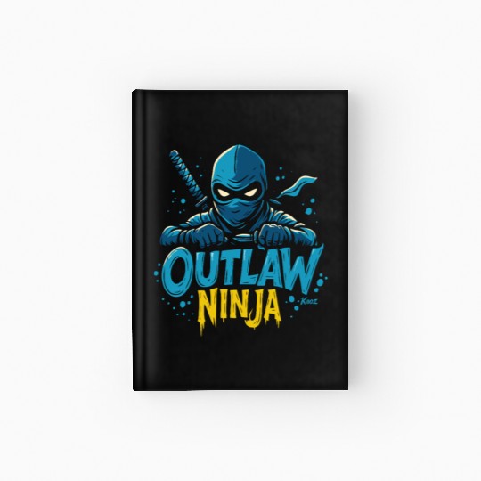 Outlaw Ninja Cartoon Design Hardcover Journal