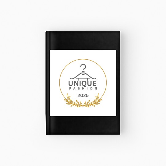 Black And Gold Minimalist Fashion Logo Hardcover Journal