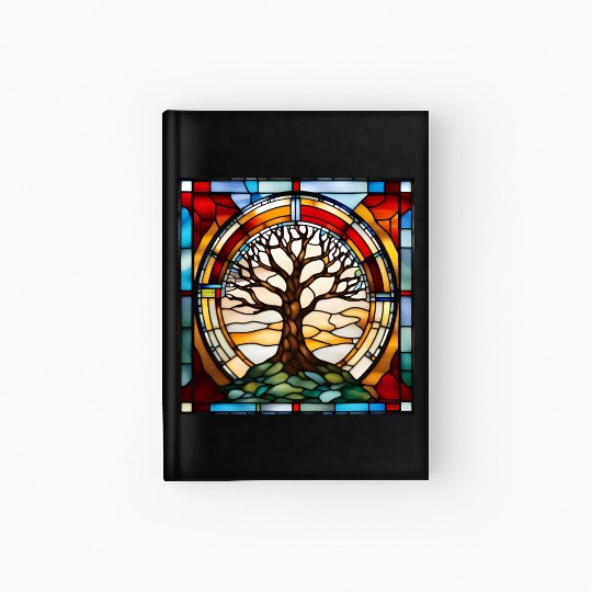 Stained Glass Tree of Life Artwork Hardcover Journal