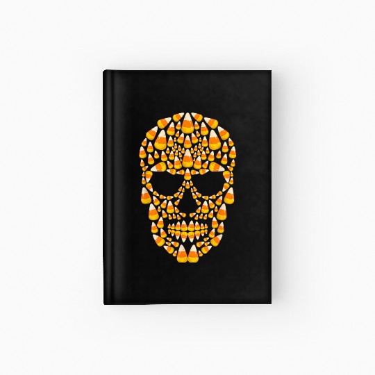 Candy Corn Skull Skeleton Halloween Costume Hardcover Journal