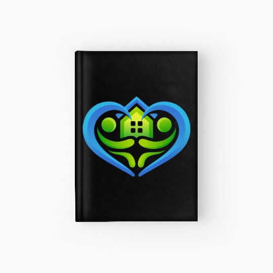 Creative Heart Home Embrace Design Hardcover Journal
