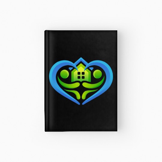 Creative Heart Home Embrace Design Hardcover Journal