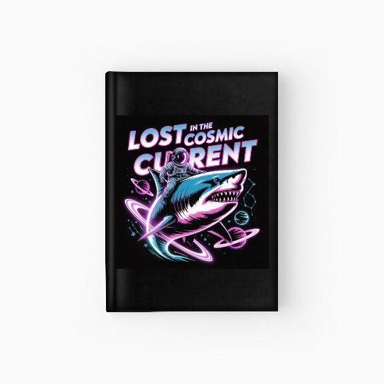 Lost in the Cosmic Shark Adventure Hardcover Journal