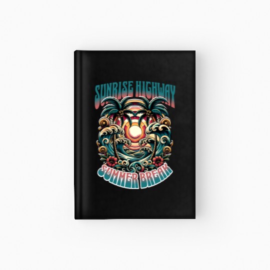 Sunrise Highway Summer Break Design Hardcover Journal