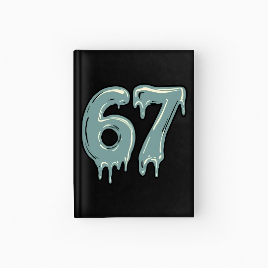 Funny Six Seven 6 7 Meme Hardcover Journal