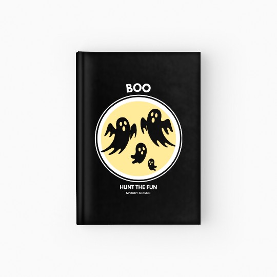 Boo Ghost Halloween Spooky Season Hardcover Journal