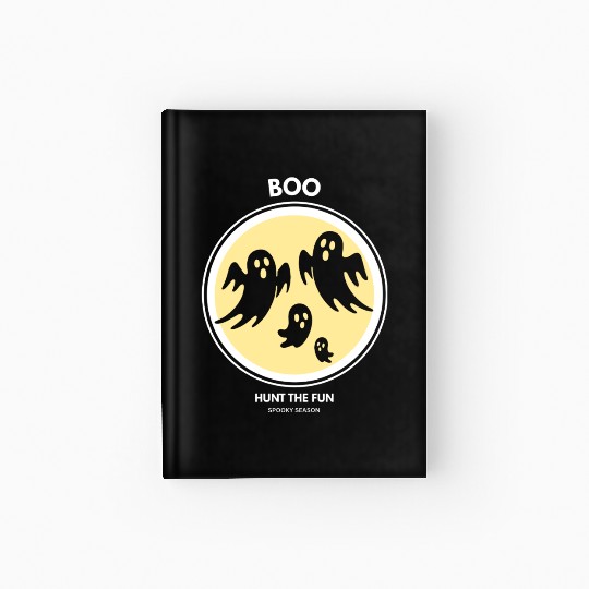Boo Ghost Halloween Spooky Season Hardcover Journal