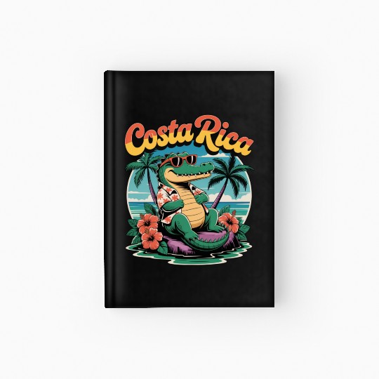 Costa Rica Tropical Crocodile Design Hardcover Journal