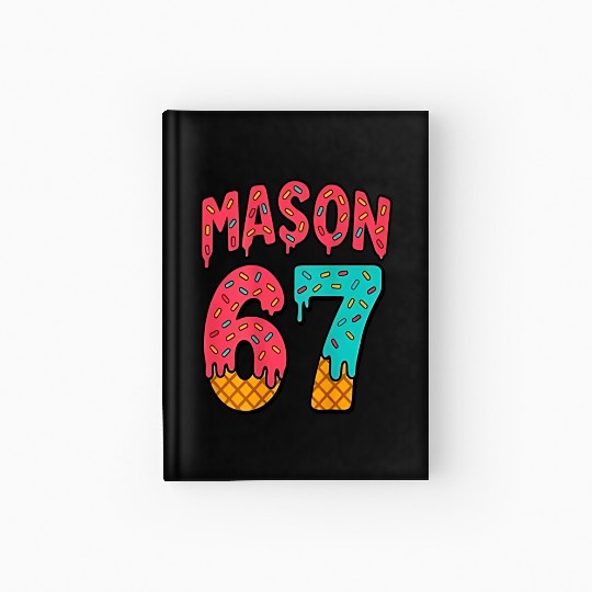 Mason 67 Ice Cream Cute Meme Six Seven Hardcover Journal