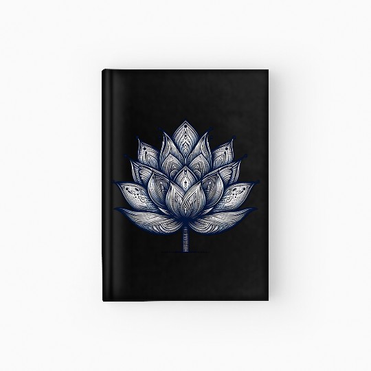 Intricate Mandala Lotus Design Hardcover Journal