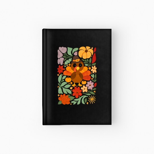 Festive Harvest Thanksgiving Turkey Hardcover Journal