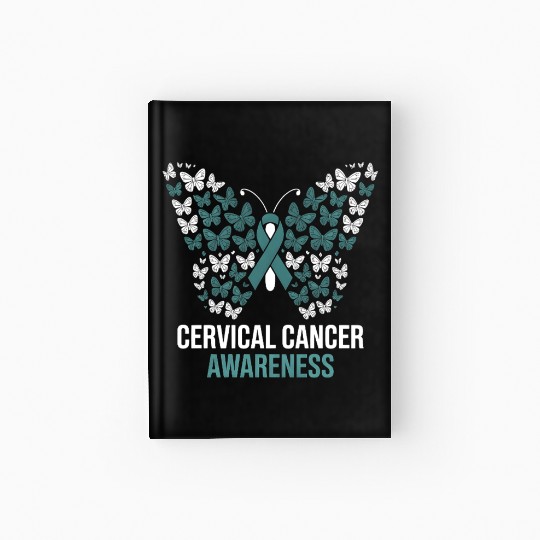 Cervical Cancer Awareness Butterfly Design Hardcover Journal