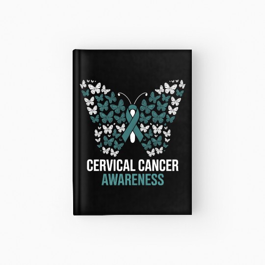 Cervical Cancer Awareness Butterfly Design Hardcover Journal