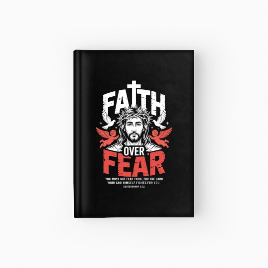 Faith Over Fear Christian Streetwear Hardcover Journal