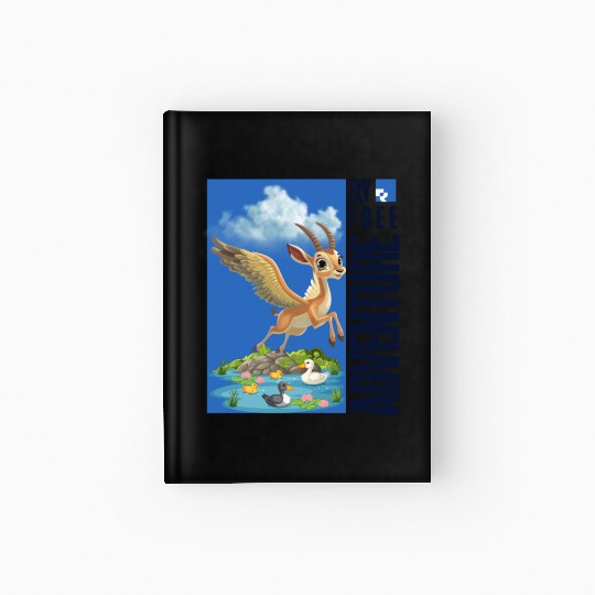 Flying Mythical Waterfowl with Adventure Theme Hardcover Journal