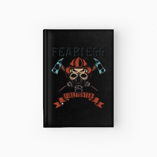 Resilient Firefighter Skull Emblem Hardcover Journal