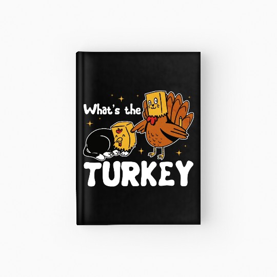 Turkey Thanksgiving Hardcover Journal Cat Lover Gift Cute Hardcover Journal
