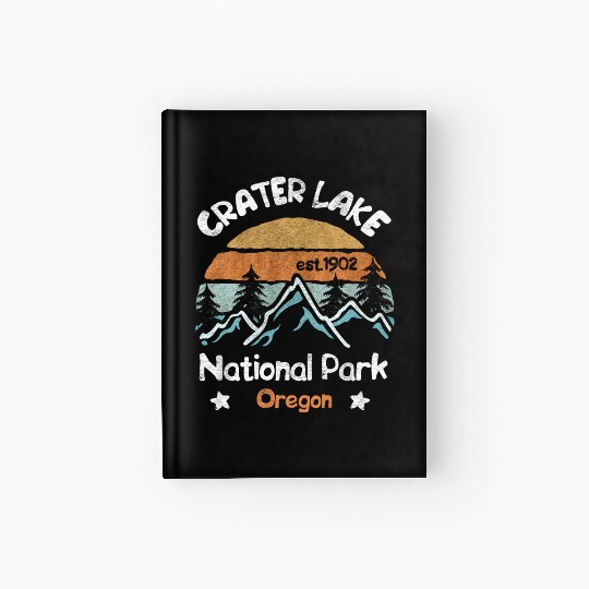 Crater Lake Oregon US National Park Camping Hiking Hardcover Journal