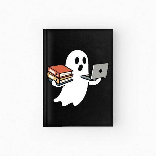 Halloween Office Spirit Funny Laptop Work Hardcover Journal