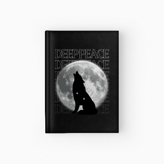 Wolf Howling at Full Moon Design Hardcover Journal