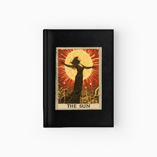 Vintage Tarot Card The Sun Hardcover Journal