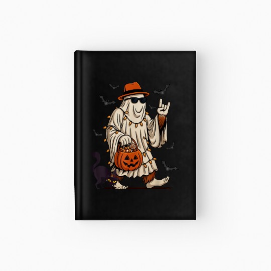 Funny Bigfoot Ghost Halloween Costume Sasquatch Hardcover Journal