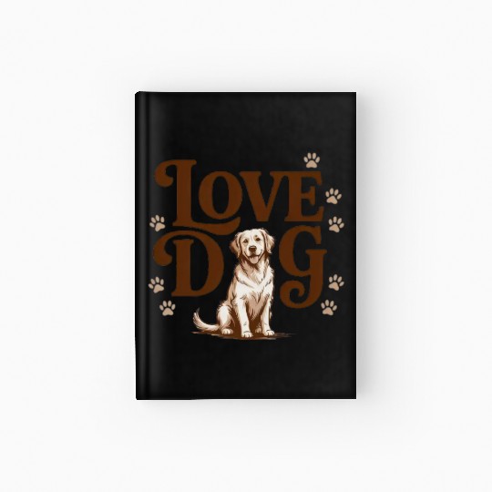 Adorable Labrador Love Illustration Hardcover Journal