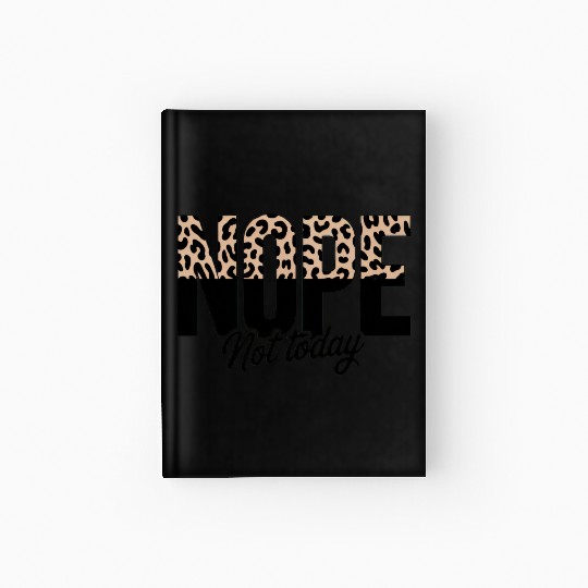 Leopard Print Motif with Bold Typography Hardcover Journal