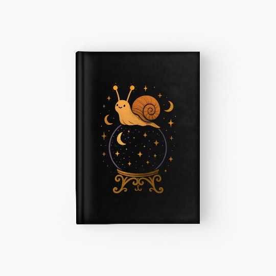 Whimsical Snail Crystal Ball Design Hardcover Journal