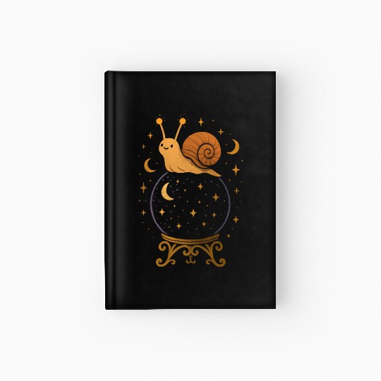 Whimsical Snail Crystal Ball Design Hardcover Journal