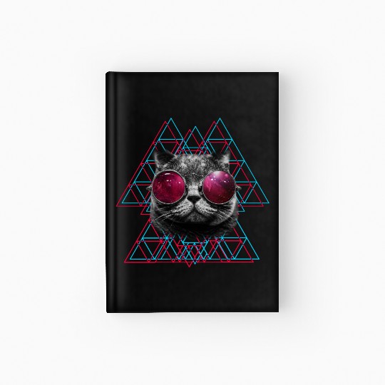 3D Space Cat Hardcover Journal (Womens)