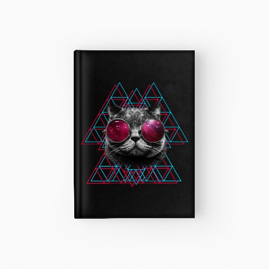 3D Space Cat Hardcover Journal (Womens)