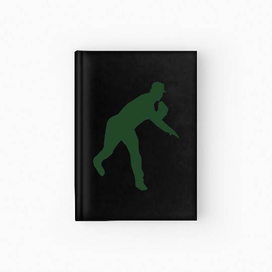 Baseball pitcher throwing a pitch Hardcover Journal