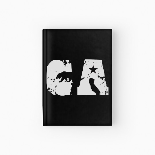 California Bear State Abbreviation Hardcover Journal