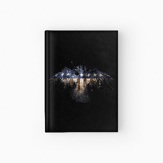 Bald Eagle US Flag Hardcover Journal