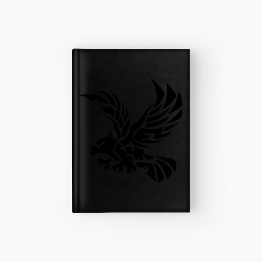 Tribal Eagle - Bird - Hawk - Flying - Freedom Hardcover Journal
