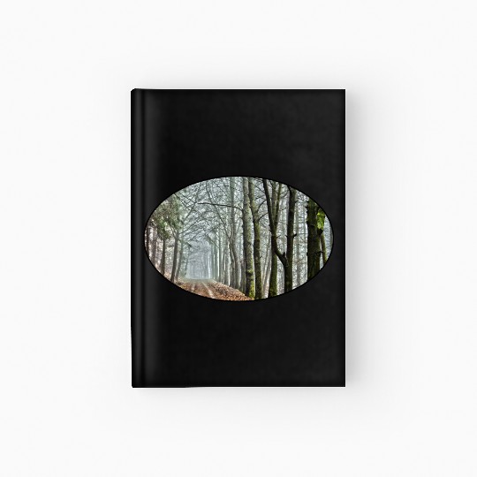 Forest - Nature - Park - Trees - Rural - Dirt Road Hardcover Journal