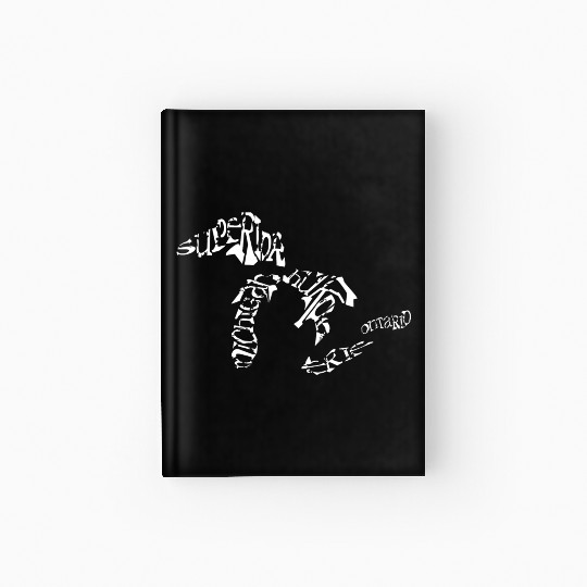 Great Lakes Words Design Hardcover Journal